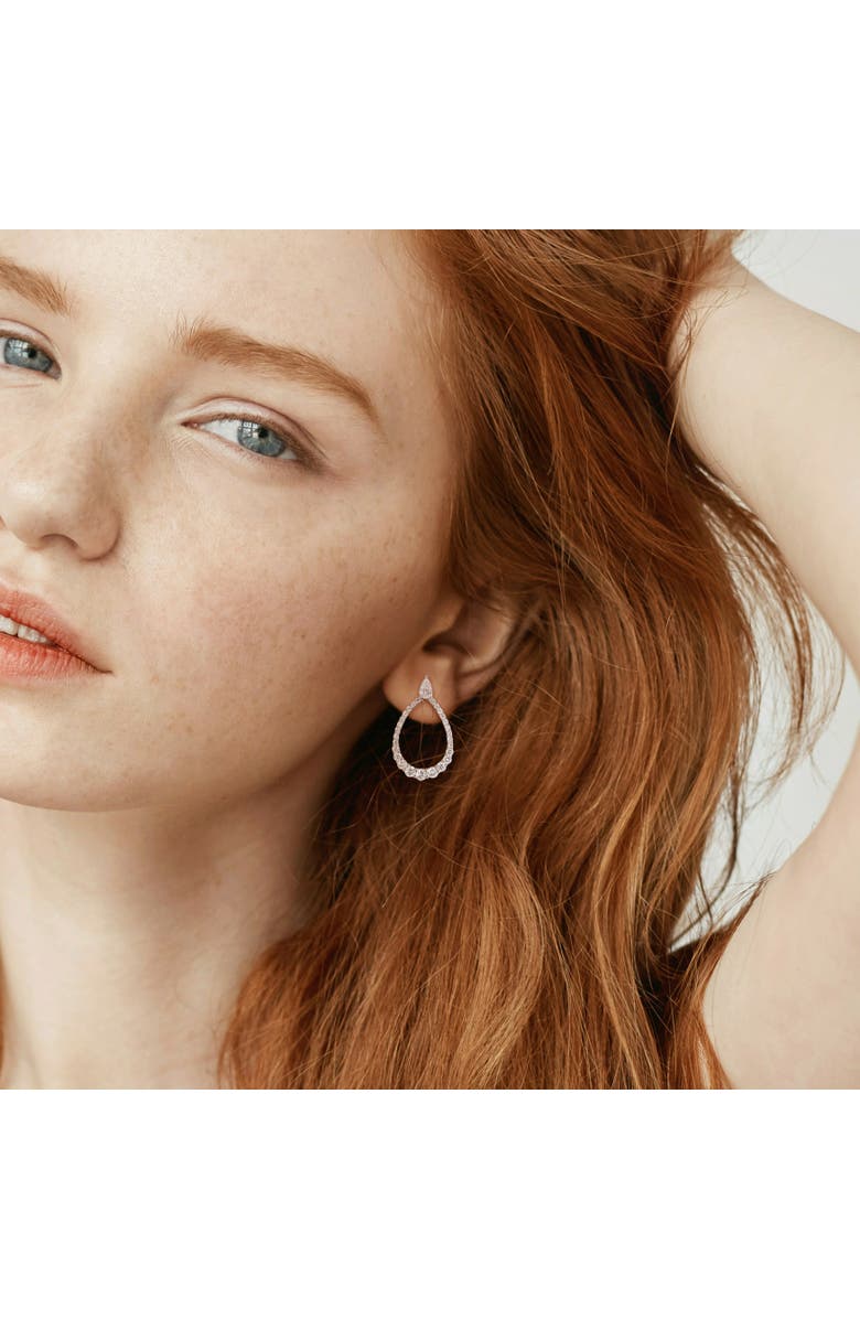 Julianna B. Lab-Grown Diamond Open Teardrop Earrings 14k, Alternate, color, White Gold