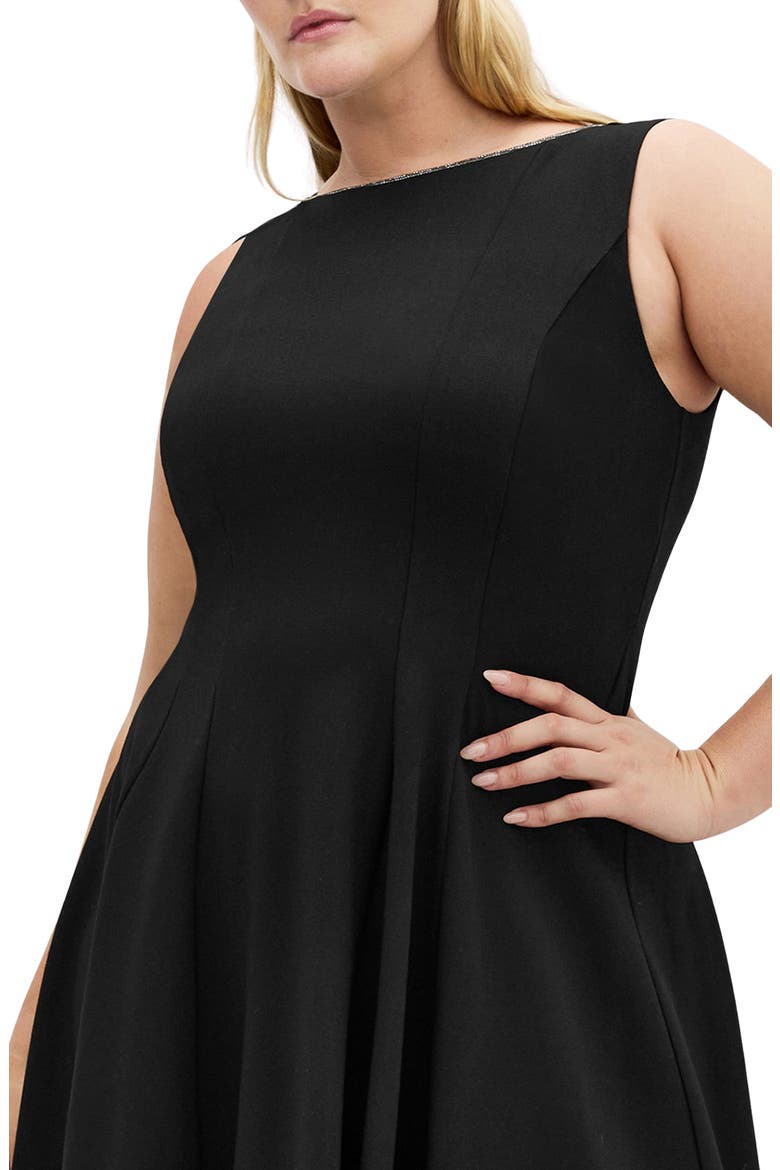Mary Sleeveless Midi Dress, Main, color, BLACK