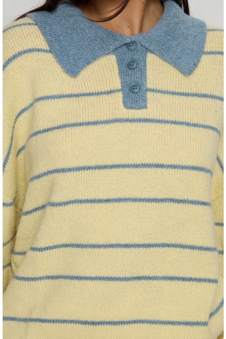 Minda Stripe Sweater, Alternate, color, YELLOW STRIPE