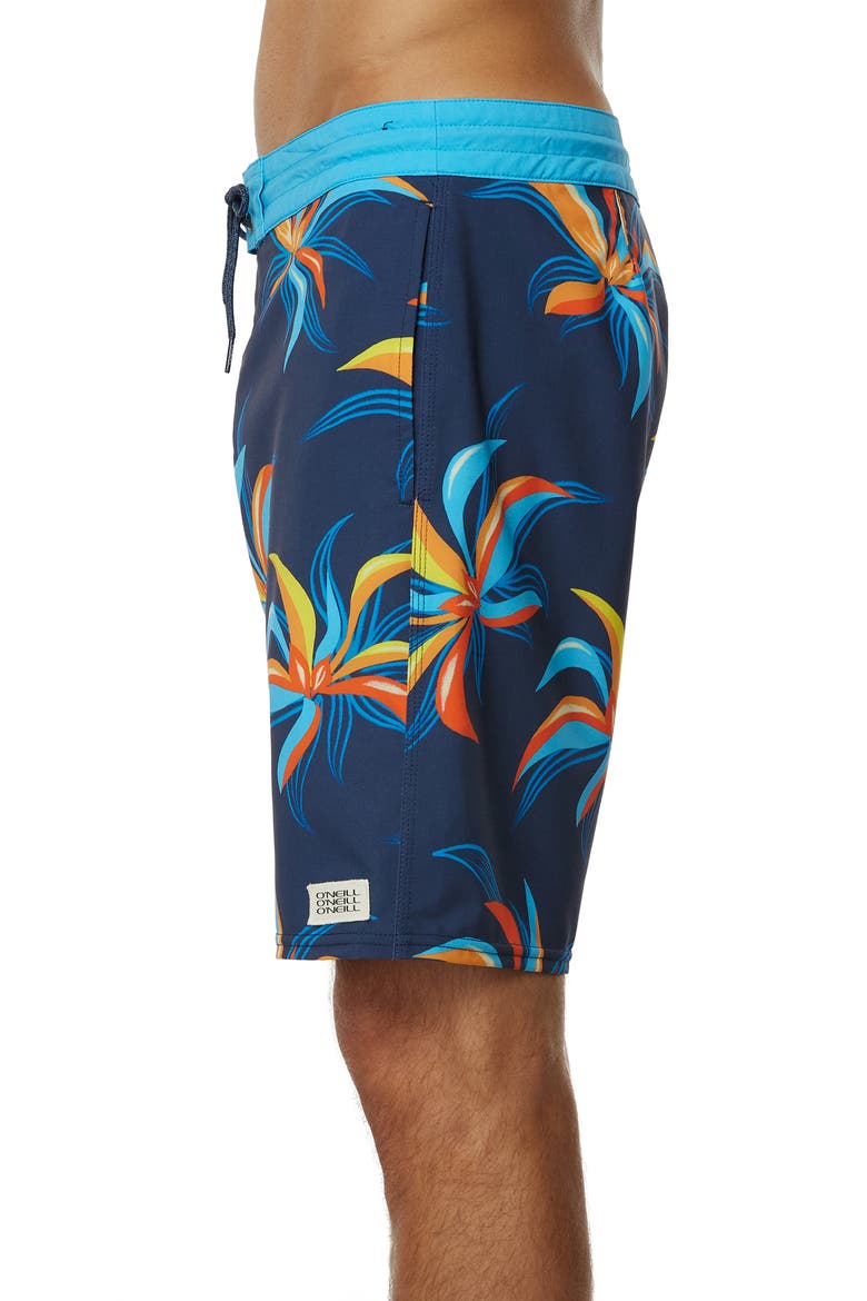 Grove Flow Cruzer Floral Board Shorts, Alternate, color, NAVY