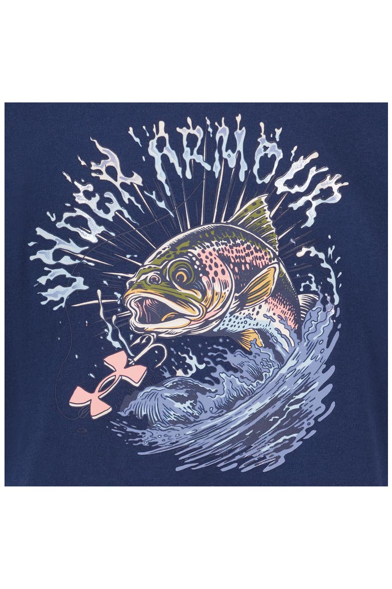 Kids' Trout Jump Graphic Tee, Alternate, color, BLACKOUT NAVY