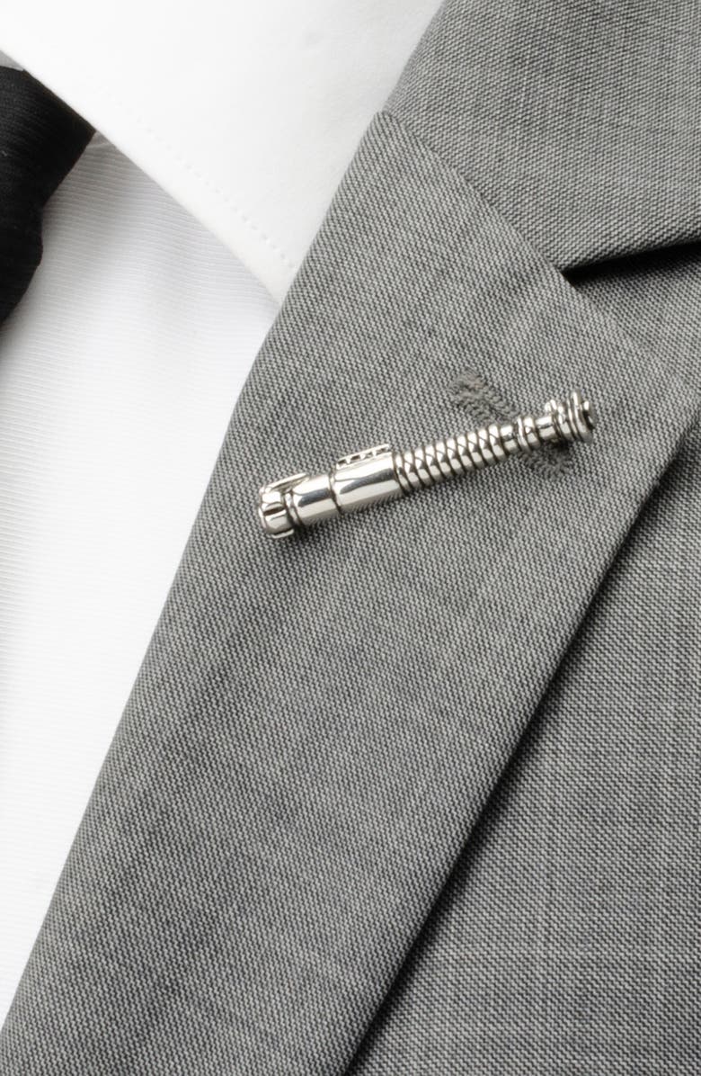 Cufflinks, Inc. 3D Luke Skywalker Lightsaber Lapel Pin, Alternate, color, 