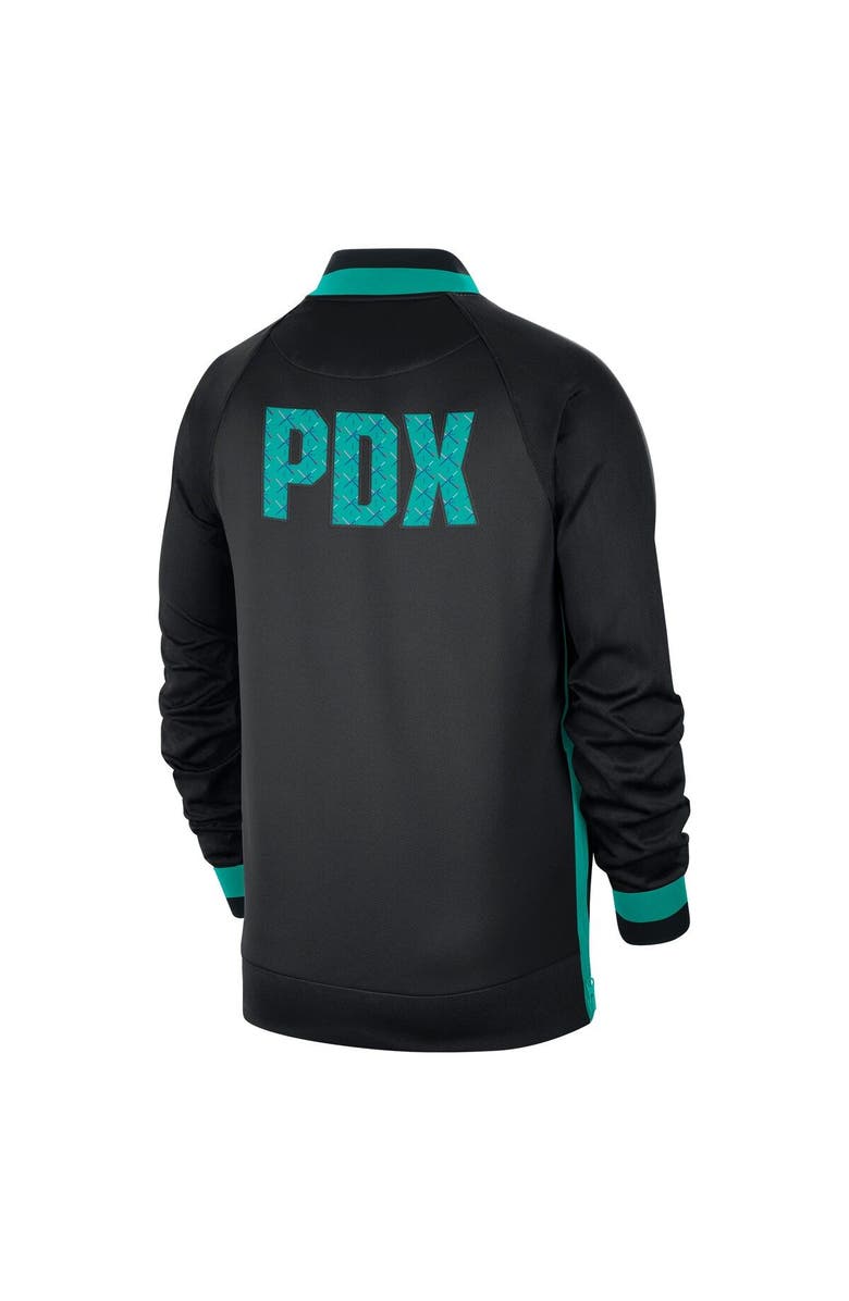Nike Men's Nike Black/Green Portland Trail Blazers 2022/23 City Edition Showtime Thermaflex Full-Zip Jacket, Alternate, color, 