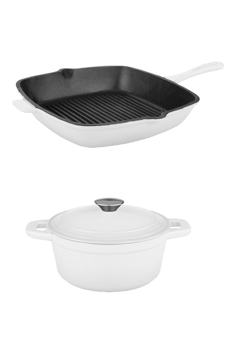 International 3pc Cast Iron Set, Main, color, WHITE