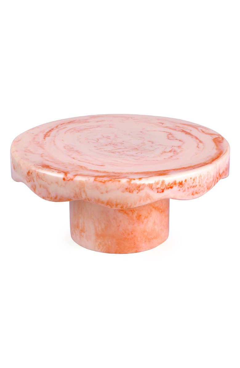 Casa Amarosa Scallop Resin Cake Stand, Main, color, Light Pink