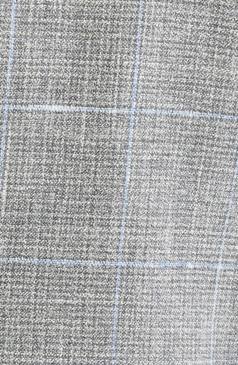 Peter Millar Flynn Classic Fit Check Wool & Silk Blend Sport Coat, Alternate, color, Light Grey