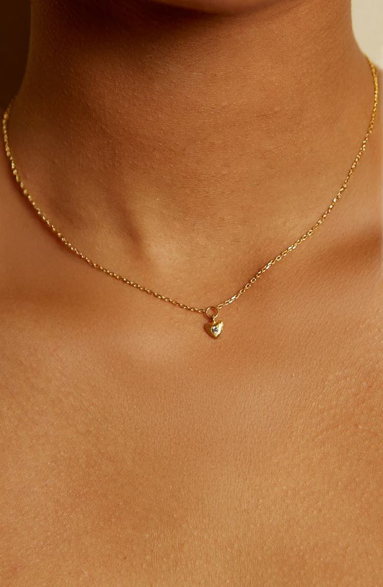 Satya Jewelry Boundless Love Mini Heart Pendant Necklace, Alternate, color, Gold