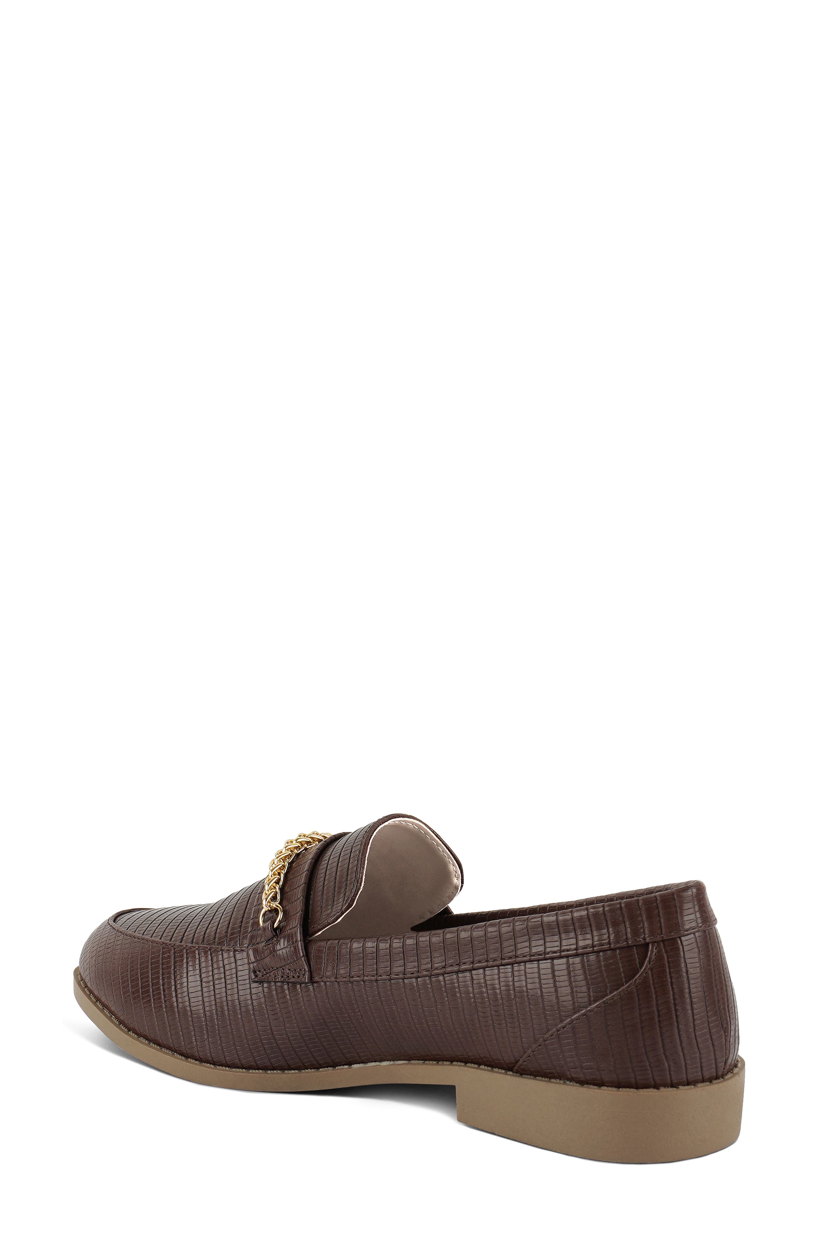 LONDON RAG Vouse Croc Embossed Bit Loafer, Alternate, color, Chocolate