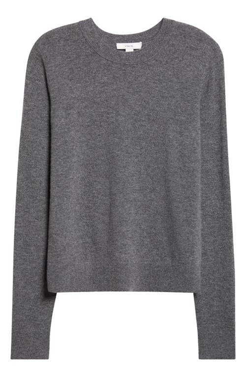Vince Classic Crewneck Cashmere Sweater In Gray