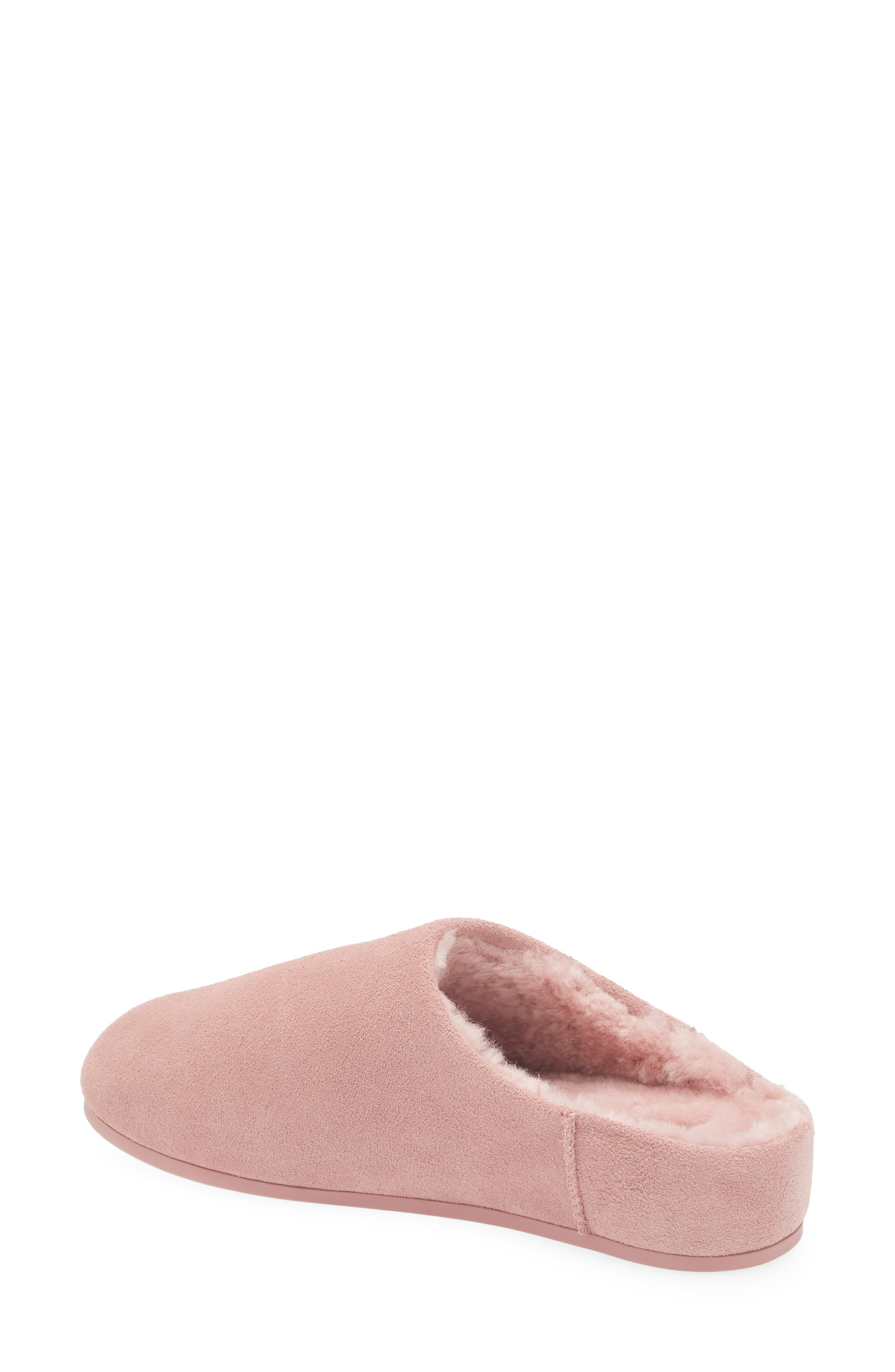 Elea Waterproof Suede Slipper, Alternate, color, PINK DAWN