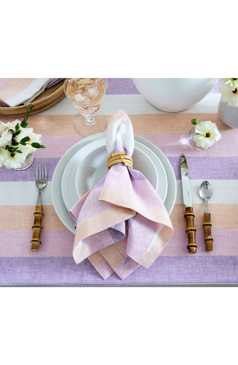 Solino Home Linen Dinner Napkins - Gelato Stripe, 20" x 20", Alternate, color, 