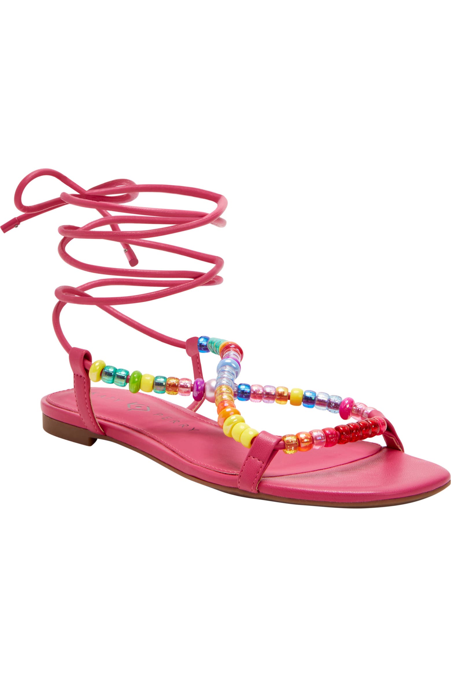 Cath Riley Sandals Katy Perry The Halie Bead Ankle Tie Sandal (Women) | Nordstromrack