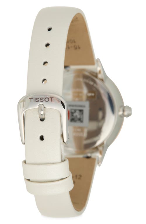 Tissot Odaci-t Leather Strap Watch, 33mm In Silver