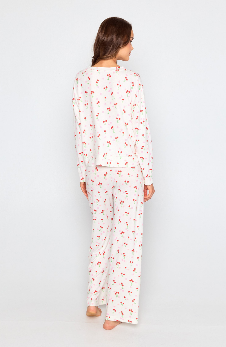 Beach Bunny Swimwear Mai Crewneck Sweatshirt, Alternate, color, Cherry Crush