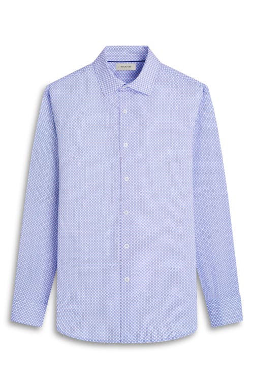 Bugatchi James Ooohcotton® Mosaic Print Button-up Shirt In Sky