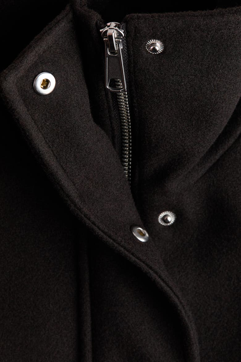 Funnel-collar Coat, Alternate, color, Dark brown