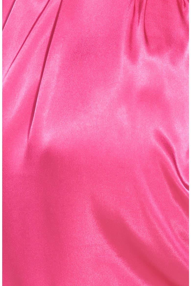 'Je T'aime' Satin Kimono Robe, Alternate, color, HOT PINK