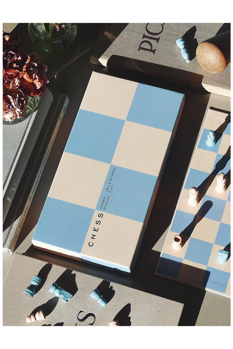 Chess Game Set, Alternate, color, BLUE/ WHITE