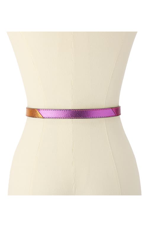 Kurt Geiger London Reversible Leather Belt In Multi