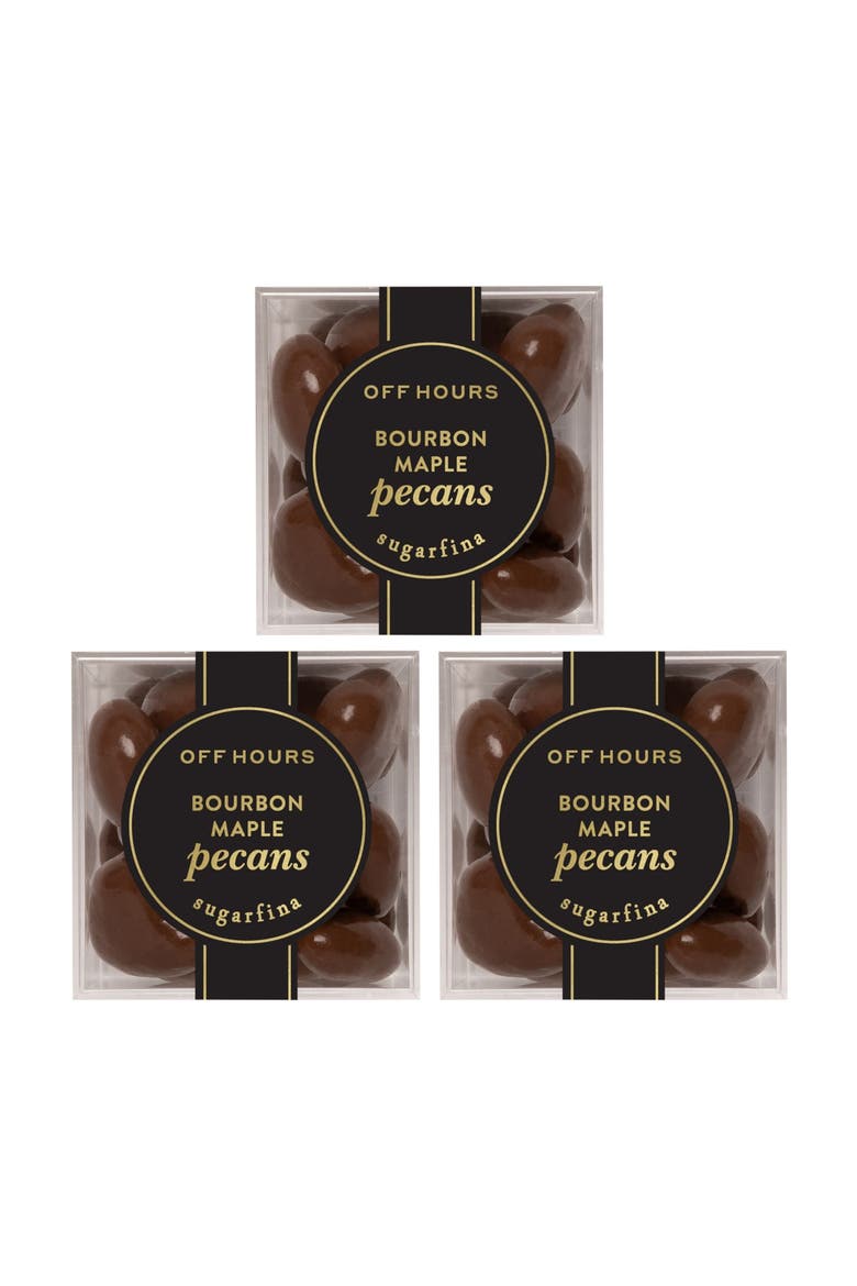 Off Hours Set of 3 Bourbon Maple Pecan Candy Cubes, Main, color, BROWN