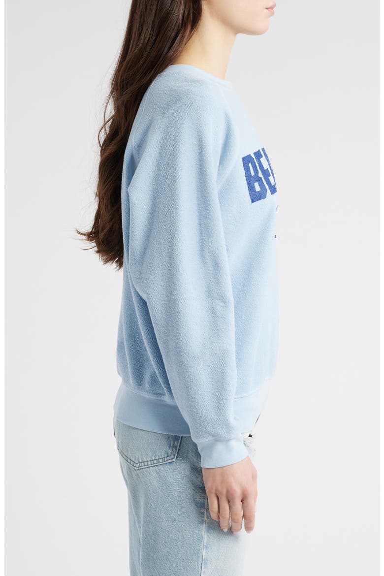Beach Please Cotton Graphic Sweatshirt, Alternate, color, POWDER BLUE