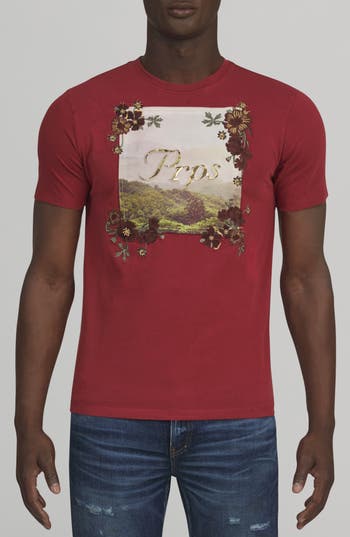 Prps Hickory Cotton Graphic T-shirt In Metallic Rust/copper