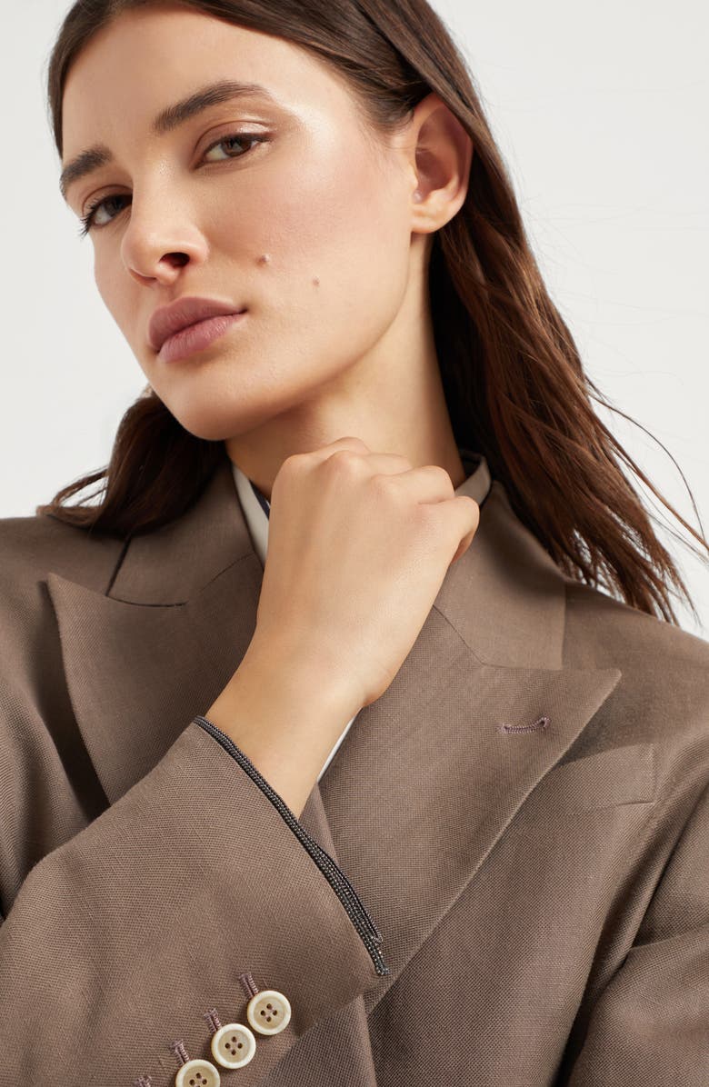 Brunello Cucinelli Twill blazer with monili, Alternate, color, 