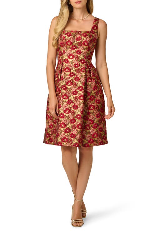 Floral Jacquard Minidress
