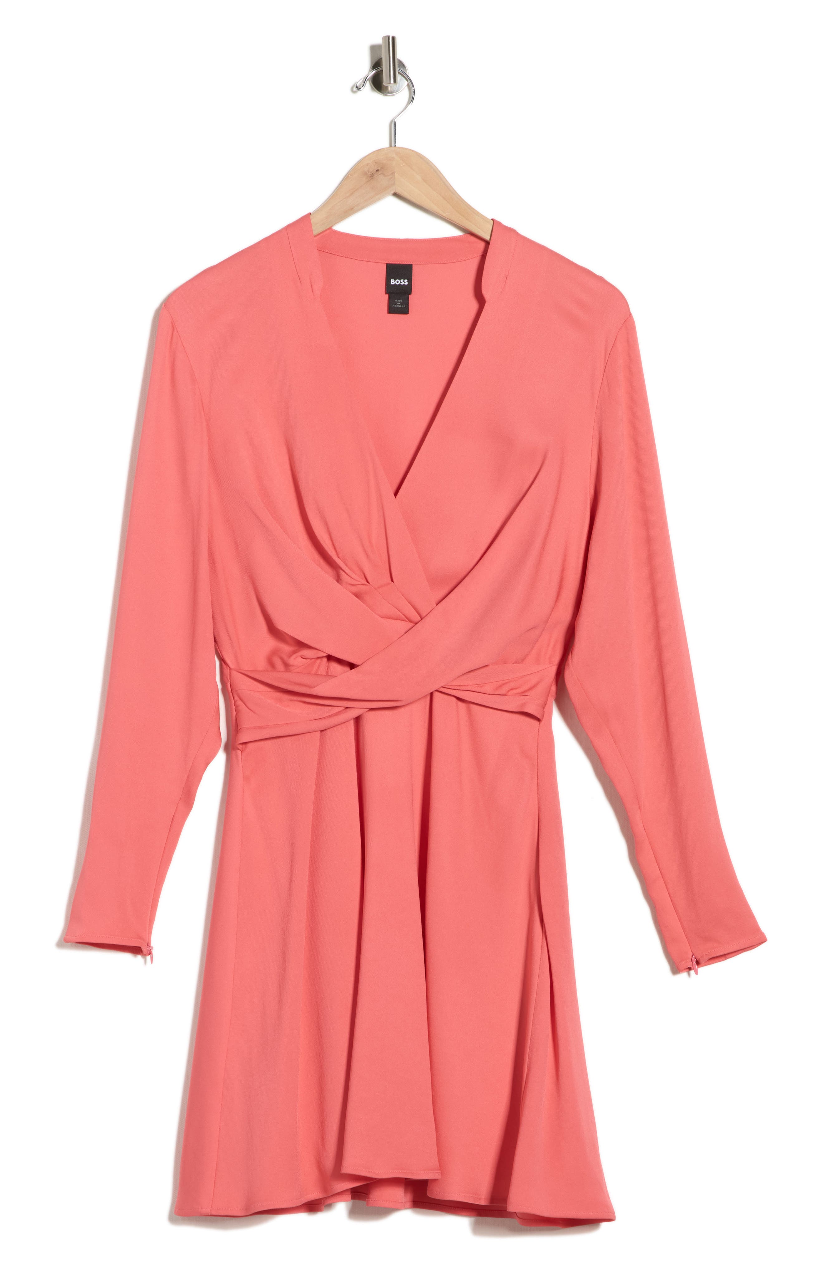 BOSS Dimkai Long Sleeve Fit & Flare Dress