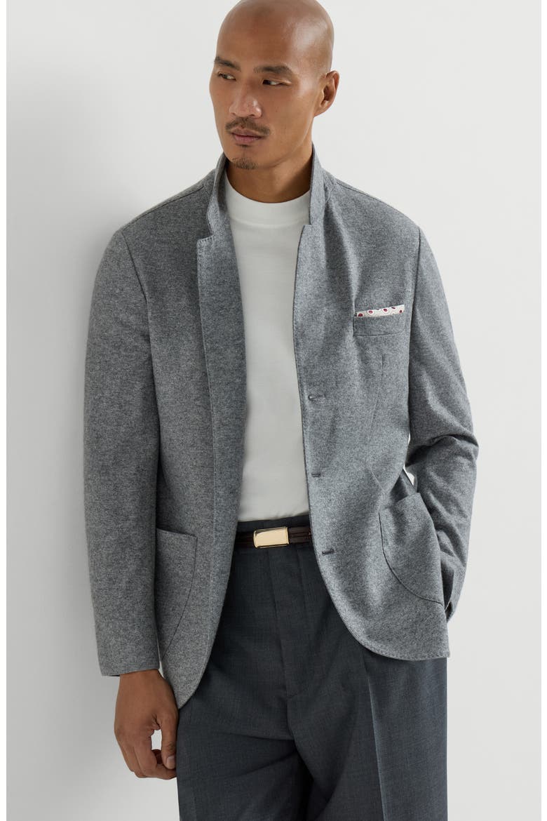 Cashmere jersey blazer, Alternate, color, Graphite