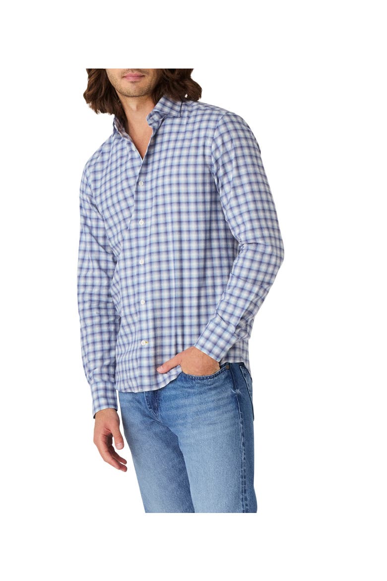 Reynolds Ultra Light Weight Brushed Ombre Plaid Shirt, Main, color, Blue Multi