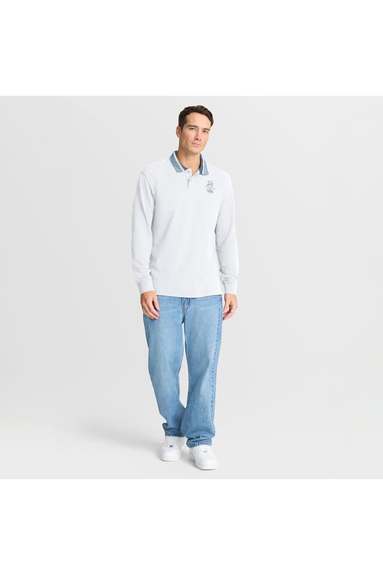 Men's Fanatics White Milano Cortina 2026 Winter Olympics Tipped Long Sleeve Polo, Alternate, color, White