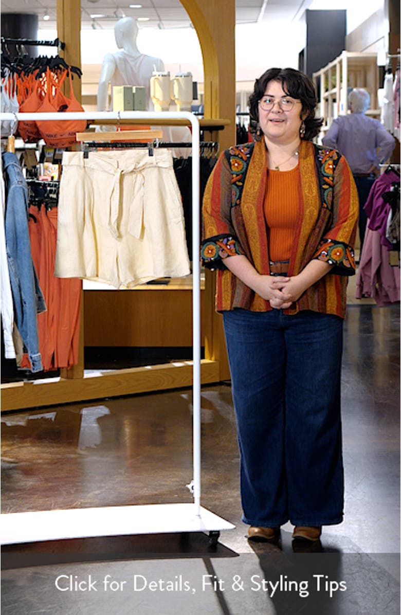 Belted Linen Shorts, sales video thumbnail