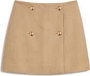 vineyard vines Glen Plaid Button Accent ool-blend A-Line Miniskirt