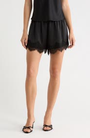 WAYF Lace Trim Pull-On Shorts
