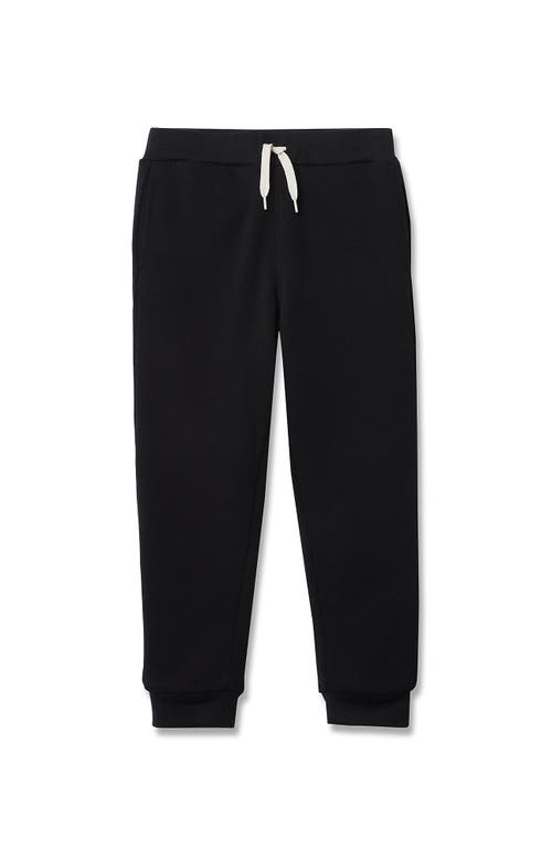 Lands' End Kids Husky High Pile Fleece Lined Jogger Sweatpants In Black