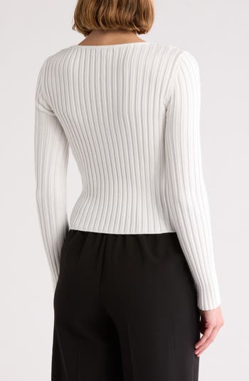 Ribbed Cardigan Sweater