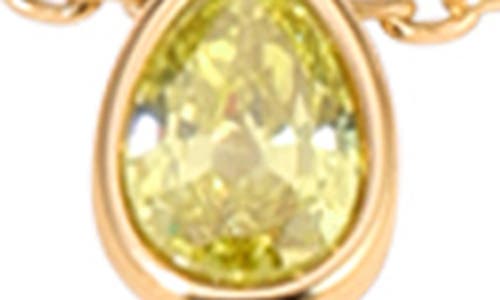 Ettika Marquise Crystal Lariat Necklace In Peridot