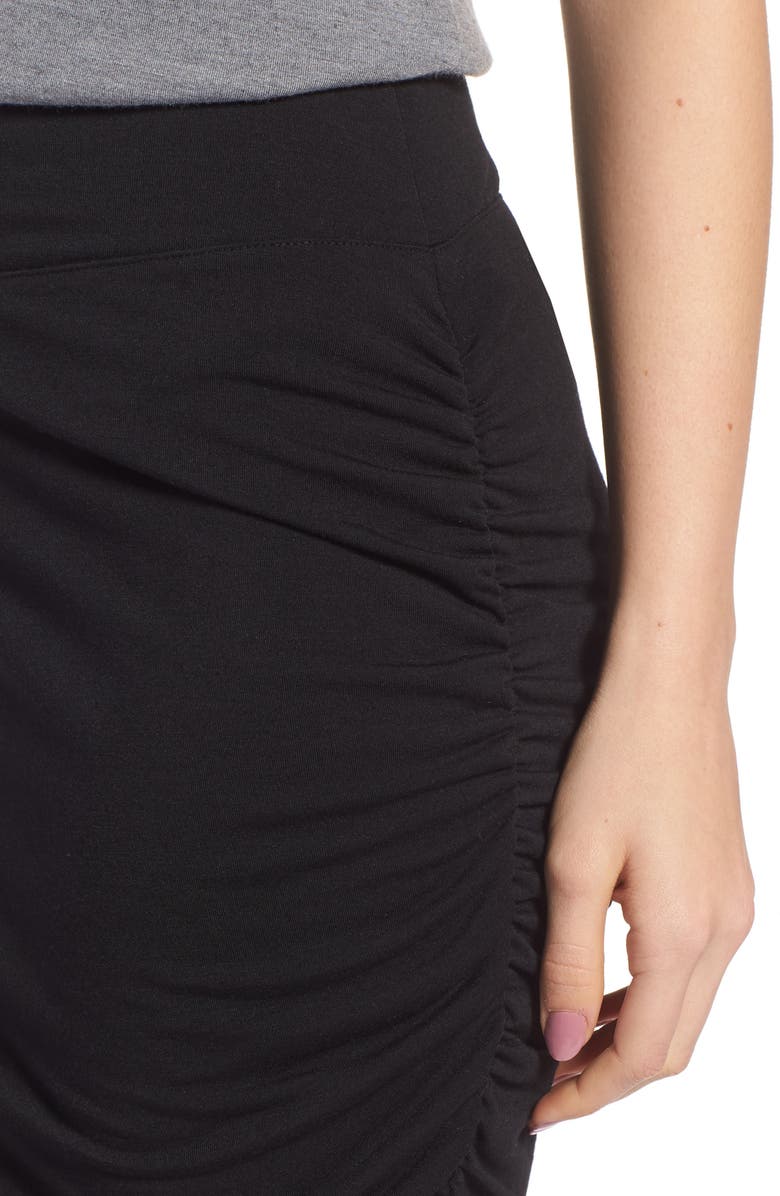 Treasure & Bond Ruched Knit Midi Skirt, Alternate, color,