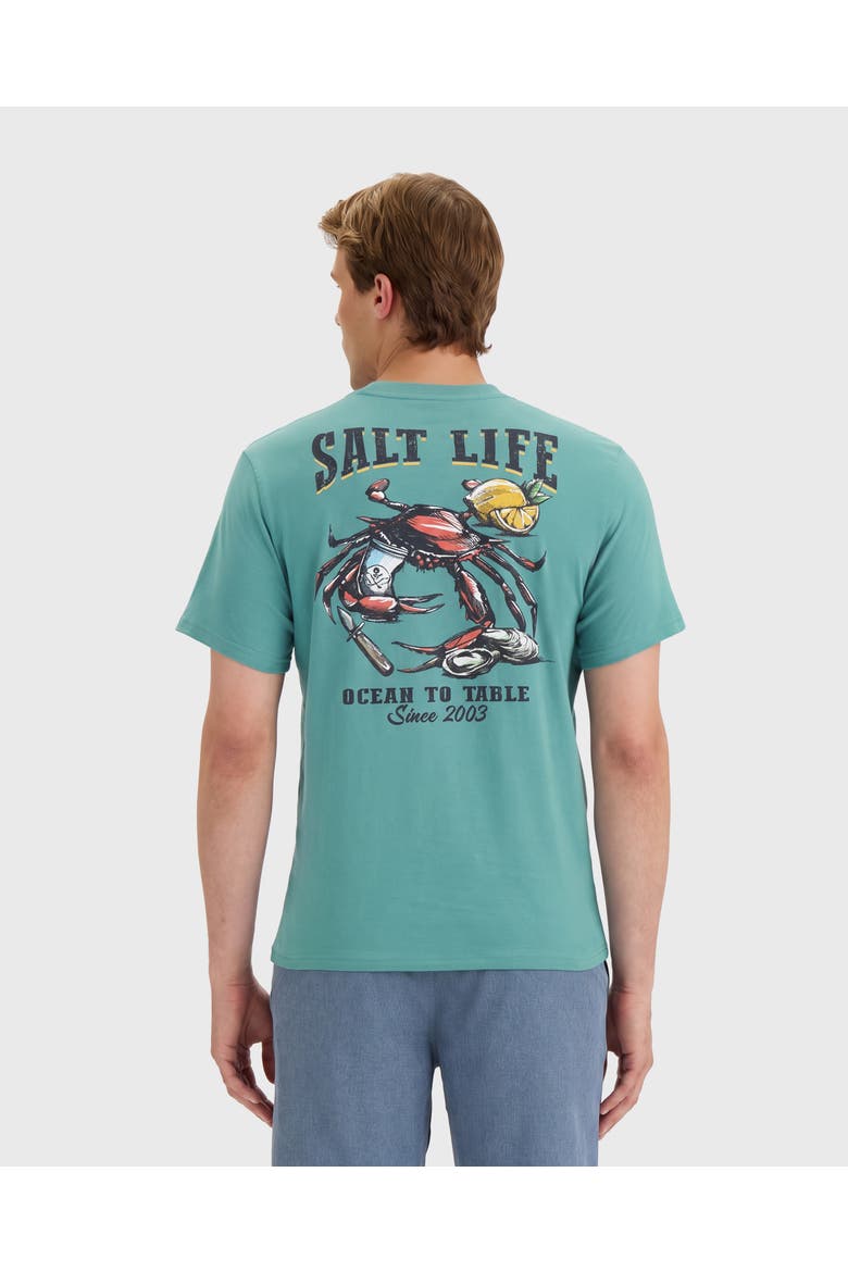 Tipsy Crab Short Sleeve Tee, Alternate, color, OCEAN SPRAY