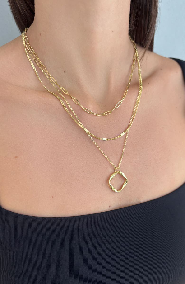 Adornia Set of 3 Assorted Chain Necklaces, Alternate, color, 