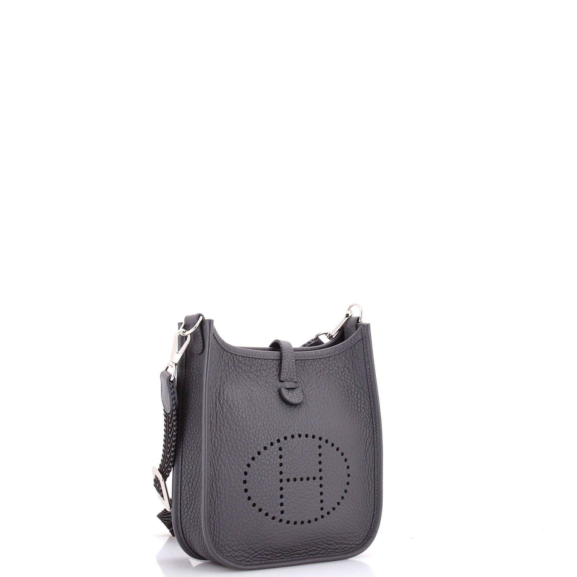 Pre-Owned Hermes Evelyne Bag Gen III Clemence TPM, Alternate, color, Gris Misty