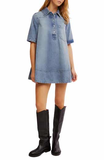 Free People Remino Denim Minidress