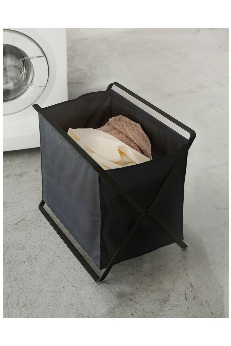 Tower Collapsible Storage Hamper, Alternate, color, BLACK
