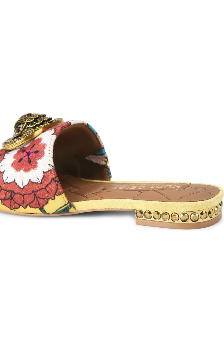 Kurt Geiger London Chelsea Leather Slide Sandal, Alternate, color, Yellow