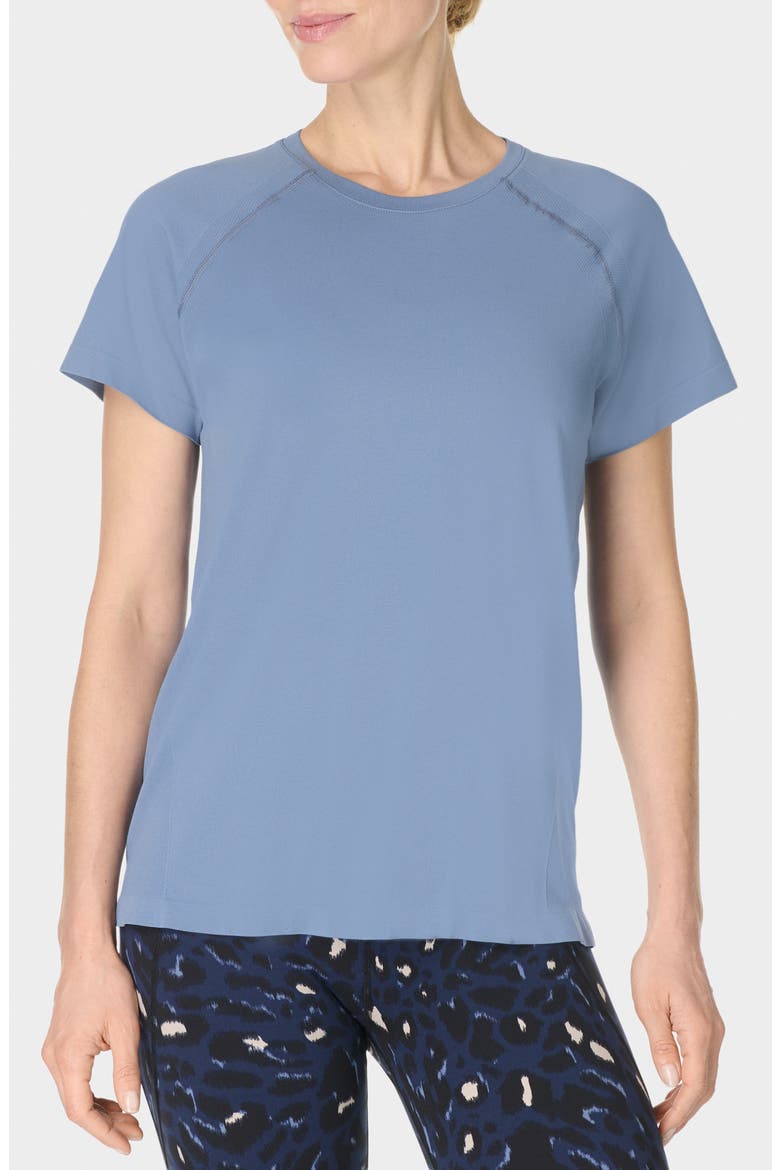 Essentials Seamless Workout T-Shirt, Main, color, LUXE BLUE