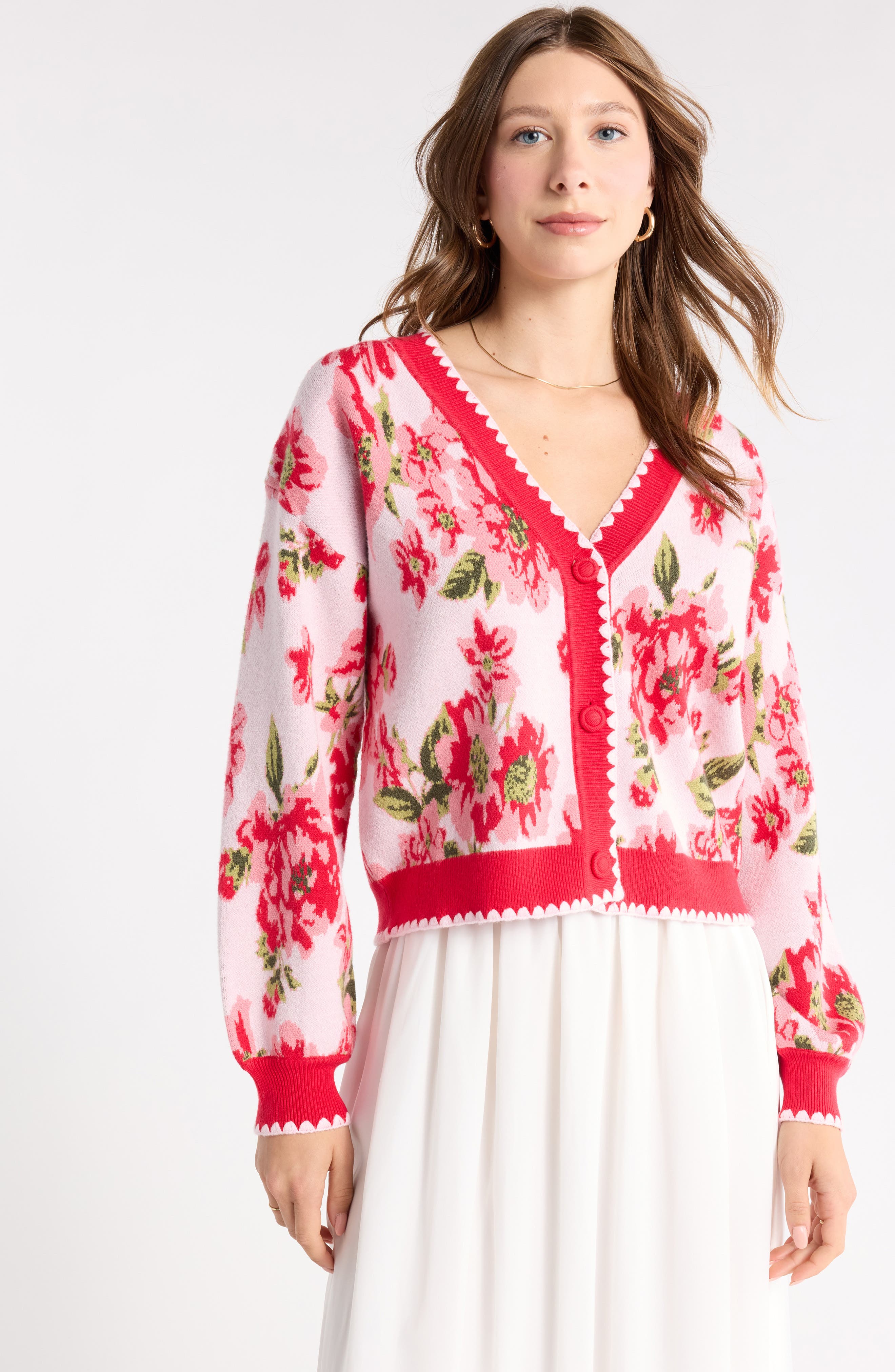1901 Floral Button Up Cardigan