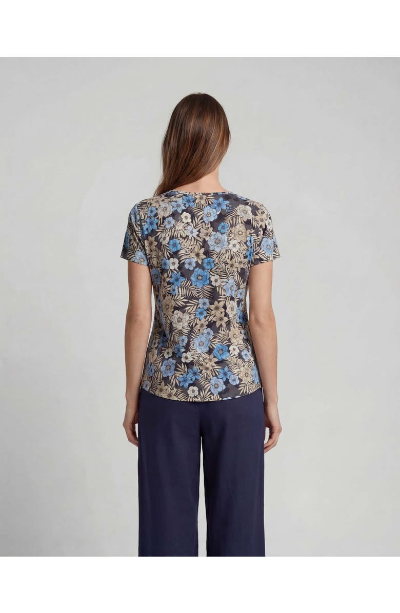 Lords of Harlech Tropical Mix Womens V-neck Printed Top, Alternate, color, Tropical Mix Black