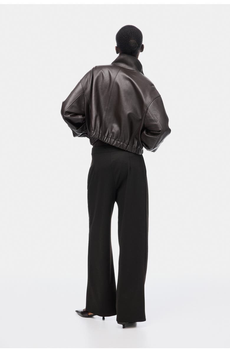 H&M Wide Trousers, Alternate, color, Dark Brown