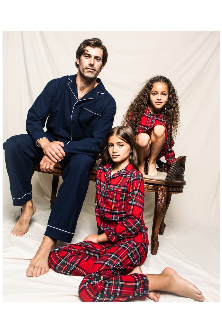Kids' Imperial Tartan Plaid Flannel Two Piece Pajamas, Alternate, color, RED
